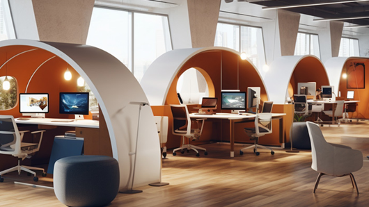 a futuristic office