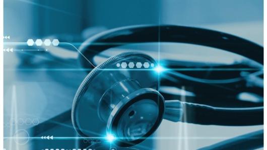 A stethoscope on a table.