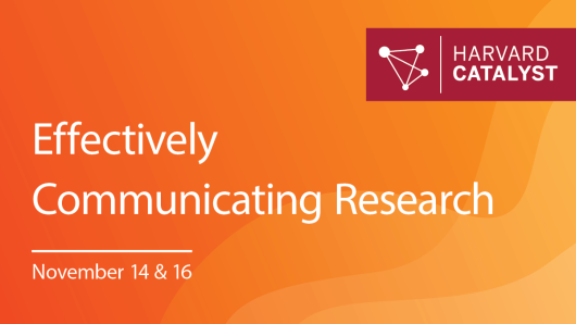 Effectively Communicating Research. November 14 & 16.