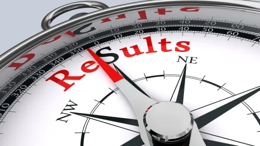 Compass with results. 