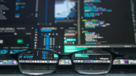 Glasses and computer screen